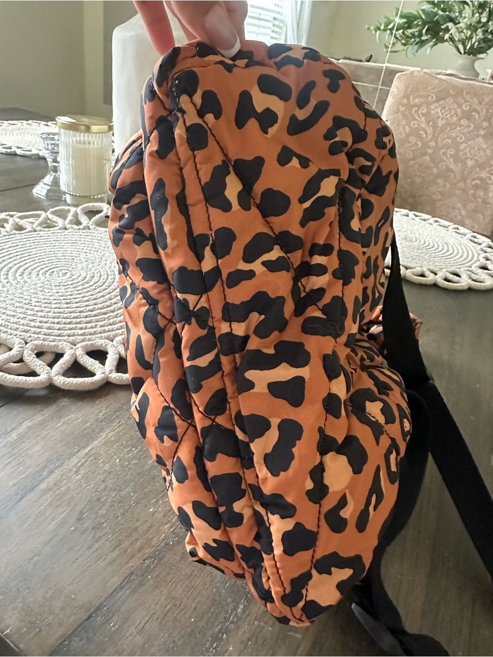 Marc Jacobs Leopard Quilted Mini Backpack - Tan/Black - Picture 6 of 6